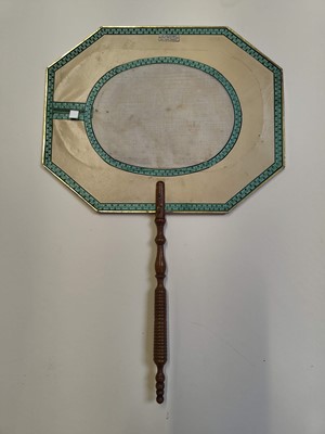 Lot 795 - Movable Silhouette Fans. Pair of etched movable fans, Paris: Alphonse Giroux, circa 1820s