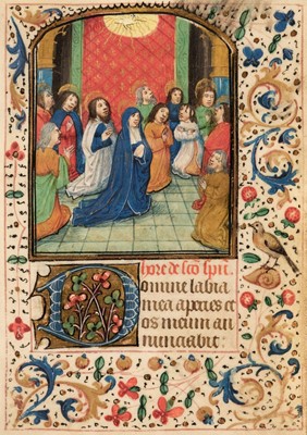 Lot 248 - Illuminated Book of Hours, on vellum, probably Northern France or Flanders, circa 1490-1500