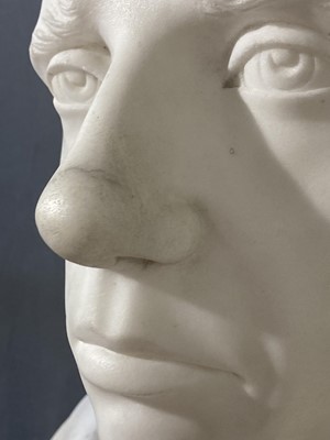 Lot 296 - Nelson (Horatio, 1758-1805). An white marble half bust after Thaller & Ranson, 19th century