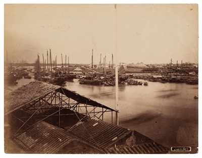 Lot 13 - China. An early view of Canton, c. 1865-70, albumen print