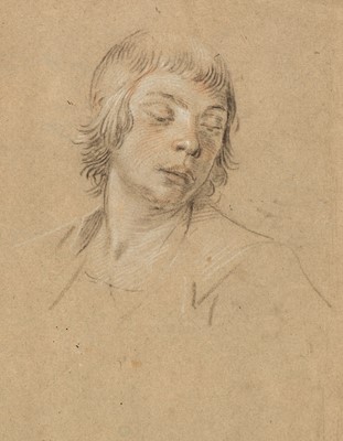 Lot 5 - Circle of Guido Reni (1575-1642). Head of a Youth, and Study of a female hand.., and two others