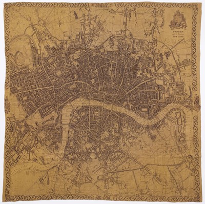Lot 547 - Handkerchief. London and its Environs, for 1832, & Cruchley's New Travelling Map, 1832, & Pears Soap