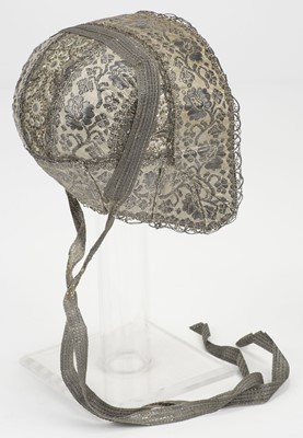 Lot 524 - Clothing. A child's silver bonnet, Northern Germany, early-mid 19th century