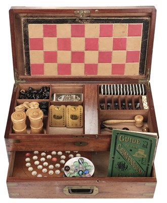 Lot 360 - Compendium. A Compendium of Games, circa 1880, mahogany box