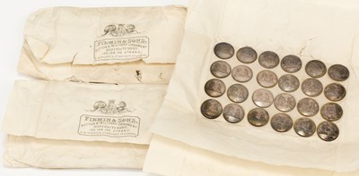 Lot 517 - Buttons. Three packets of livery buttons, London: Firmin & Sons, 1880s