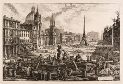 Lot 27 - Piranesi (Giovanni Battista, 1720-1778). Veduta di Piazza Navona..., 1773