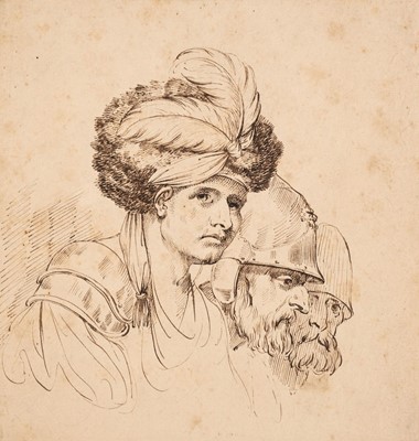 Lot 33 - Attributed to John Hamilton Mortimer (1741-1779). Study of Three Banditti