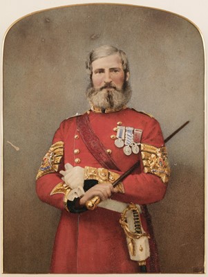 Lot 15 - Cundall & Howlett. An over-painted salted paper print photograph of Sergeant Major Edwards