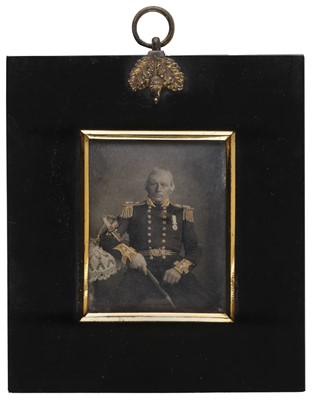 Lot 4 - Browne (Charles, Commander, 1789-1869). A Victorian portrait miniature of this Royal Naval Officer