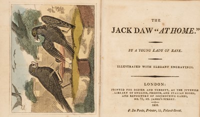 Lot 432 - Chapbook. The Jackdaw "At Home", by a Young Lady of Rank Didier and Tebbett., 1808
