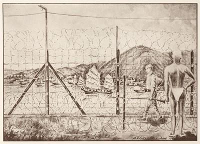 Lot 35 - Skvorzov (Lieutenant A.V.). Chinese ink and brush sketches of Prisoner of War camp..., 1945