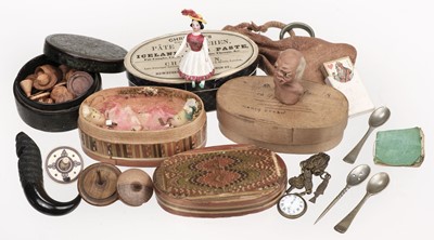 Lot 466 - Miniature dolls. A miniature bristle dancing doll, late 19th century