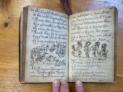 Lot 232 - Howard (Elizabeth Dominica). Manuscript volume of Roman Catholic prayers and devotions, 1698