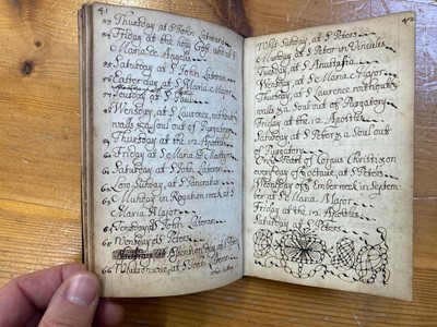 Lot 232 - Howard (Elizabeth Dominica). Manuscript volume of Roman Catholic prayers and devotions, 1698