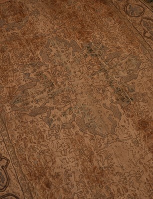 Lot 432 - Curtains. A pair of large embroidered curtains, probably Middle Eastern, early-mid 19th century