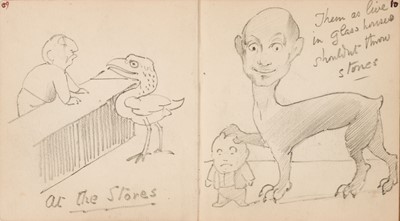 Lot 165 - De Morgan (William, 1839-1917). A small sketchbook of drawings