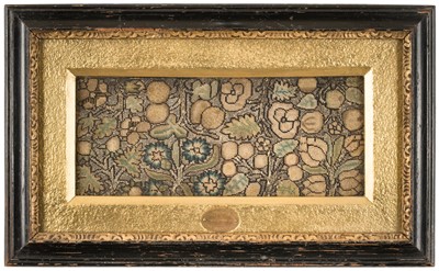 Lot 444 - Embroidery. A needlework fragment, possibly 16th century