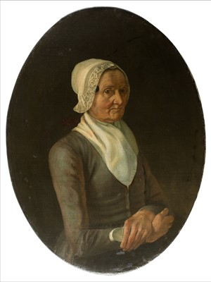 Lot 18 - Dutch School. Portrait of an Elderly Dutch Woman, circa early 18th century, oil on canvas
