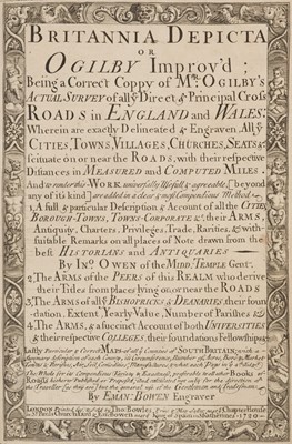 Lot 31 - Owen (J. & E. Bowen). Britannia Depicta...,1st edition, London: 1720