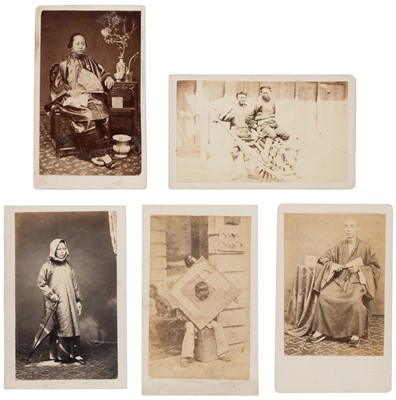 Lot 34 - China. A group of five albumen print carte de visite, circa 1860s/1870s