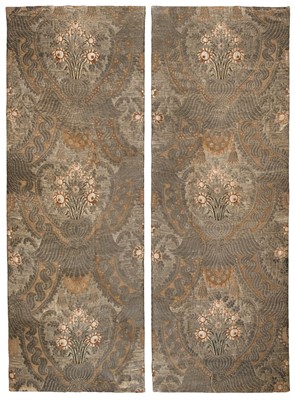 Lot 488 - Fabric. Two 18th century matching silk brocade panels