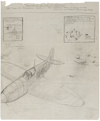Lot 23 - Davis (George Horace, 1881-1963). “Beware of the Hum in the Sun”..., c. 1940, pencil rough sketch