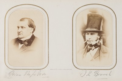 Lot 26 - Cartes de Visite. An album containing approximately 80 cartes de visite, c. 1860s