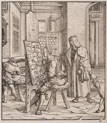 Lot 42 - Burgkmair (Hans, 1473-1531). The White King in the Studio of a Painter..., 1514-1516