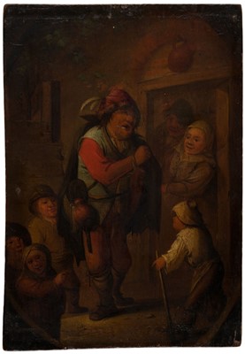 Lot 33 - Ostade (Adriaen van, 1610-1685). Pedlar at a Tavern Door, late 18th-early 19th century