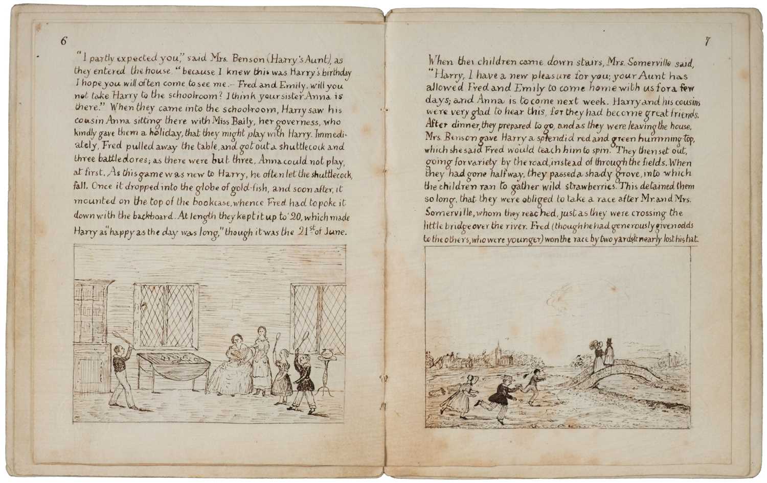 Lot 353 - Manuscript. The Birthday, or, Harry Somerville. With Eight Illustrations, Ballylin, 1842