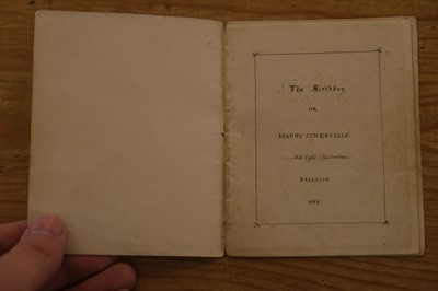 Lot 353 - Manuscript. The Birthday, or, Harry Somerville. With Eight Illustrations, Ballylin, 1842