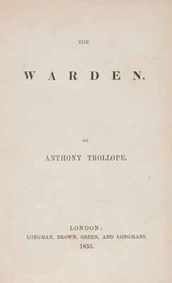 Lot 386 - Trollope (Anthony). The Warden, 1st edition, 1855 + one other